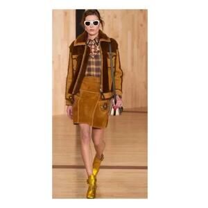 COACH A-Line Suede Skirt With Studs Size 4